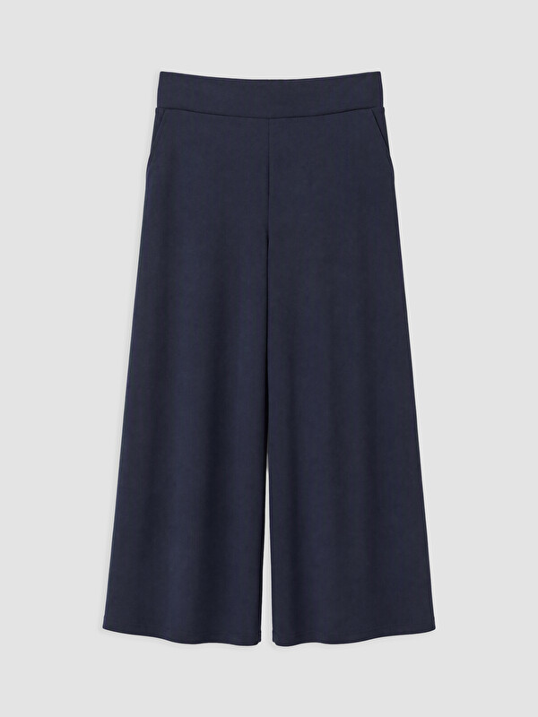 LCWAIKIKI Classic Beli Lastikli Geniş Paça Kadın Pantolon