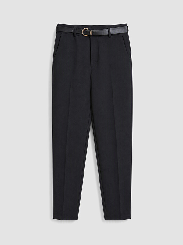 LCW Vision Belted Slim Fit Women's Fabric Trousers
