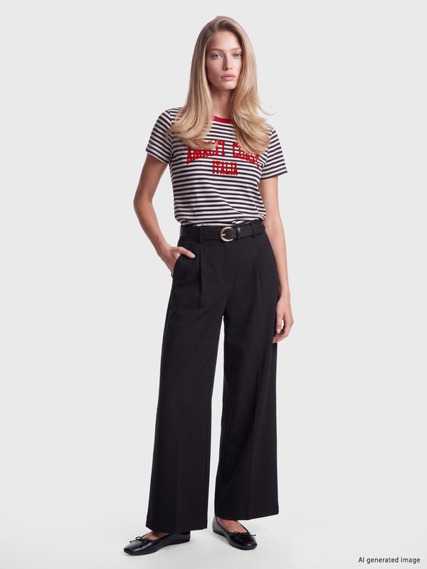 LCW Vision Loose Fit Women's Pleated Fabric Trousers