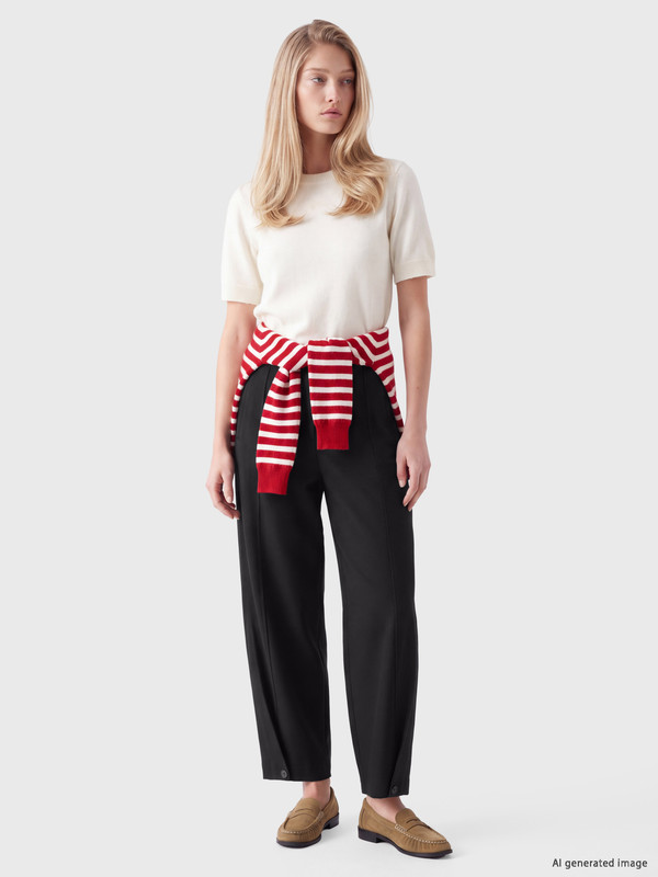 LCW Vision Balloon Fit Buttoned Hem Trousers