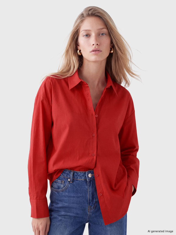 LCW Vision Oversize Poplin Women's Shirt