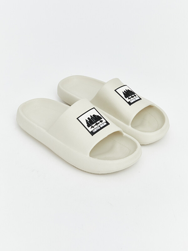 LCW STEPS Slogan Printed Thick-Soled Men's Slippers