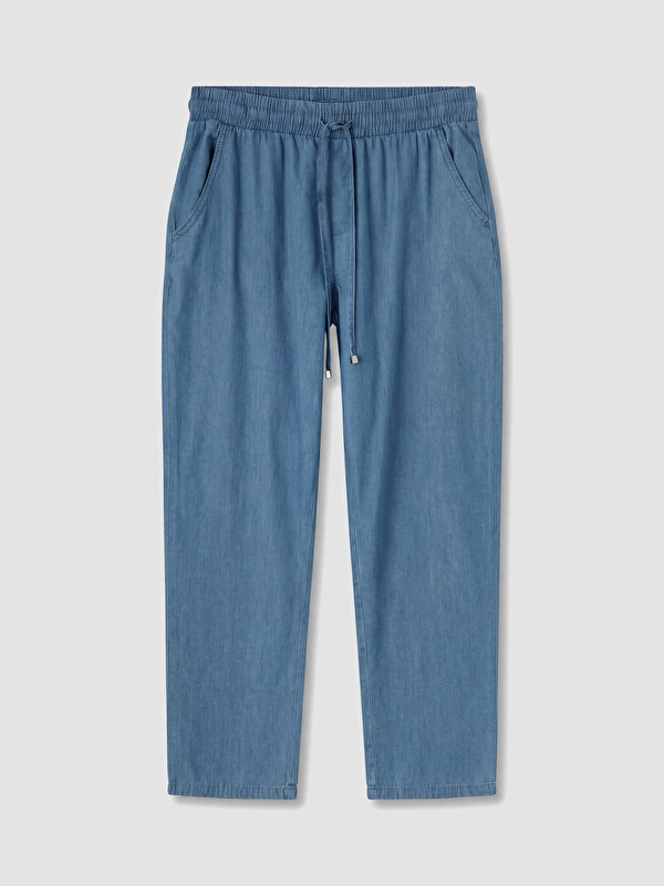LCWAIKIKI Classic Beli Lastikli Carrot Fit Kadın Jean Pantolon