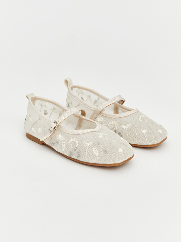 LCW STEPS Floral Mesh Girls' Ballet Flats