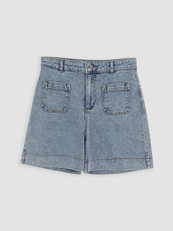 LCWAIKIKI Classic Regular Fit Kadın Jean Şort
