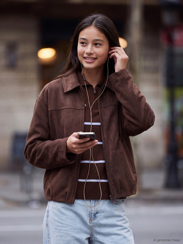 LCW Teen Suede Look Teenage Girls' Jacket