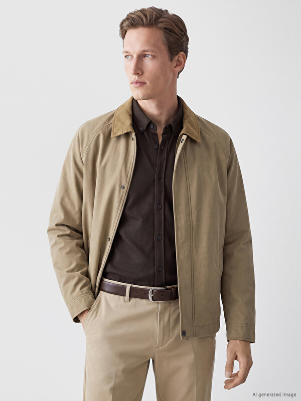 SOUTHBLUE Regular Fit Kadife Yaka Erkek Ceket