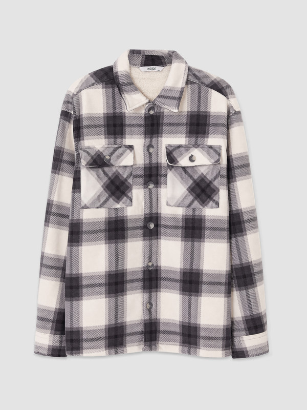 XSIDE Loose Fit Ekose Erkek Gömlek Ceket