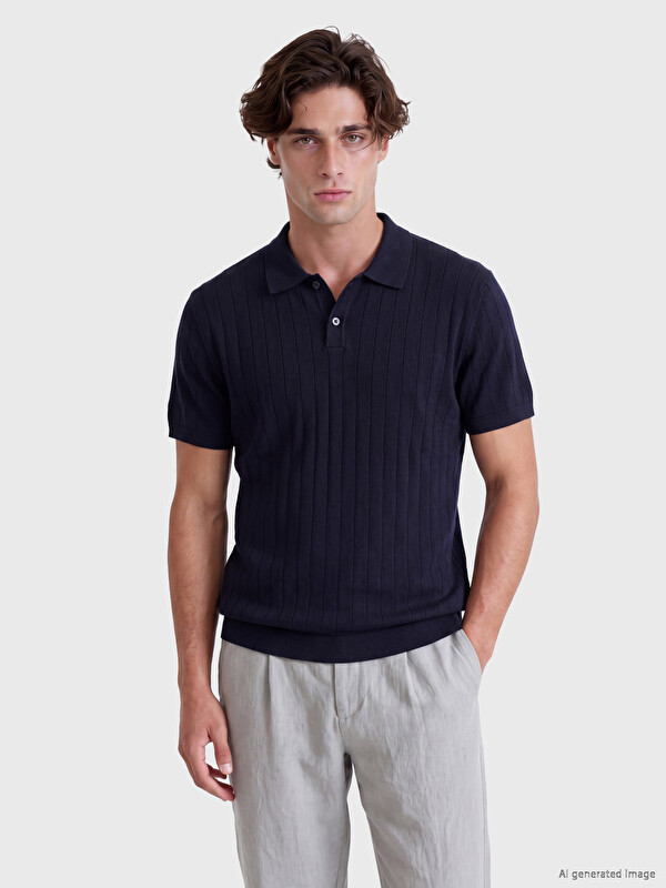 LCW Vision Polo Yaka Erkek Triko Tişört