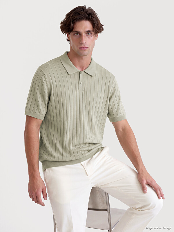 LCW Vision Polo Yaka Erkek Triko Tişört