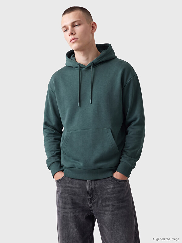 XSIDE Uzun Kollu Erkek Kalın Hoodie