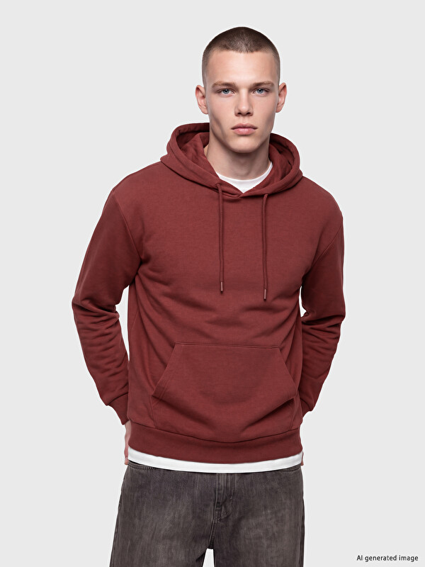 XSIDE Uzun Kollu Erkek Kalın Hoodie