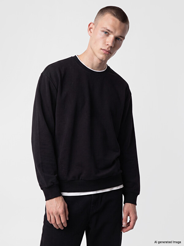 XSIDE Bisiklet Yaka Erkek Sweatshirt