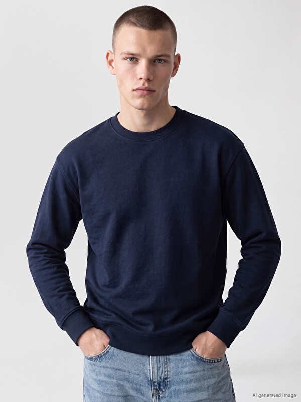 XSIDE Bisiklet Yaka Erkek Sweatshirt