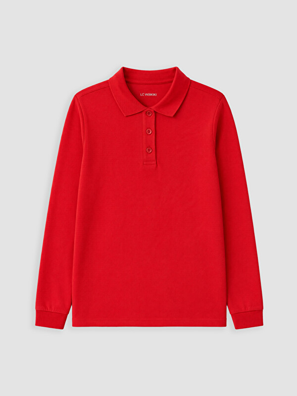 LCW Kids T-shirt me jakë polo me mëngë të gjata për vajza