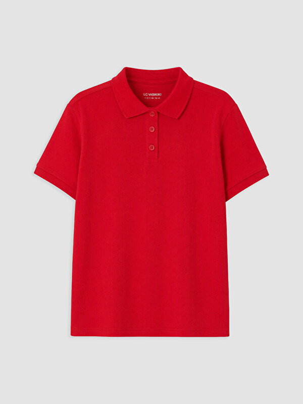 LCW Kids Polo Yaka Kız Çocuk Pike Tişört