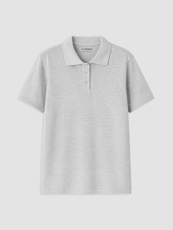 LCW Kids Polo Collar Girls' T-Shirt
