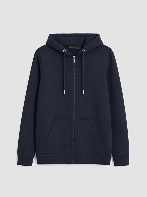 LCWAIKIKI Classic Kapüşonlu Erkek Fermuarlı Sweatshirt