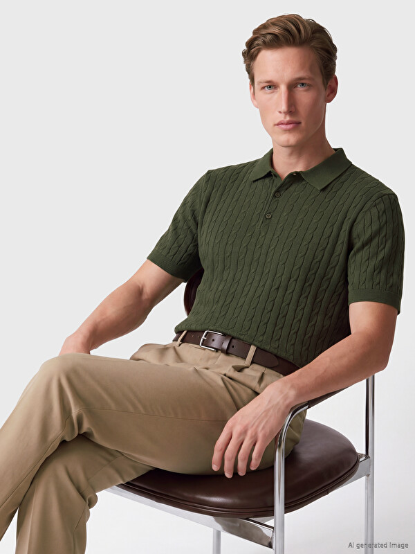 SOUTHBLUE Tricou Polo din Tricot pentru Bărbați