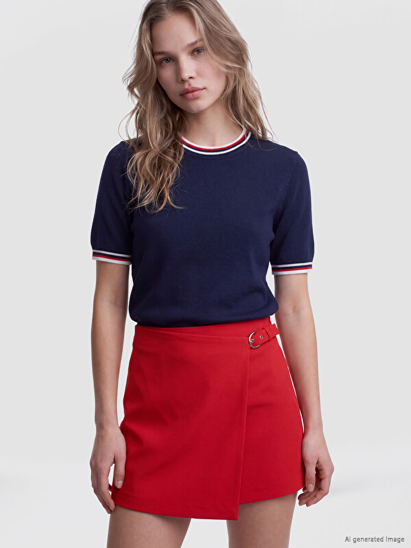 LCW Vision Crew Neck Striped Women's Knitwear Sweater