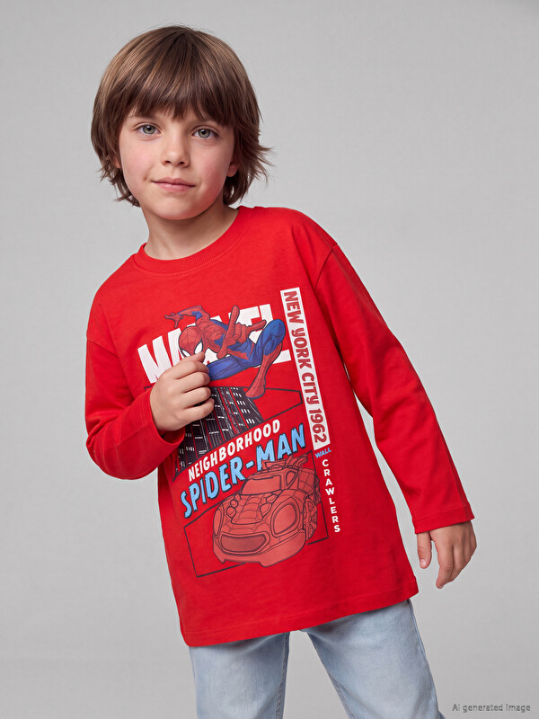 LCW Kids Spider-Man Printed Boys' T-Shirt