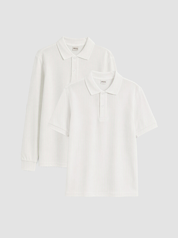 LCW Kids Polo Yaka Erkek Çocuk Tişört 2'li