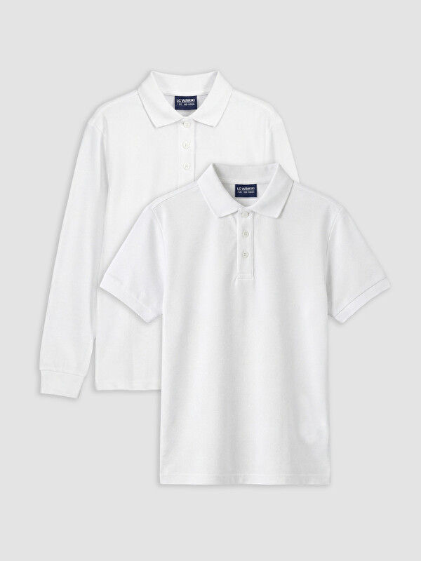 LCW Kids 2er-Pack Piqué-T-Shirt mit Polokragen für Mädchen