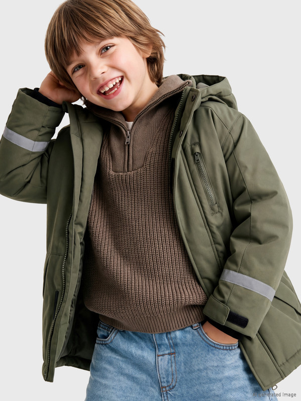 LCW Kids рефлекторлы егжей-тегжейлі ұлдарға арналған шаңғы күрткесі