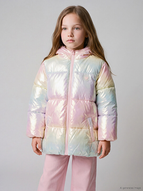LCW Kids Hooded Girls' Puffer Coat