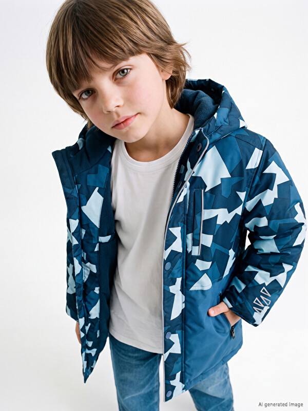 LCW Kids Kapüşonlu Erkek Çocuk Kayak Montu