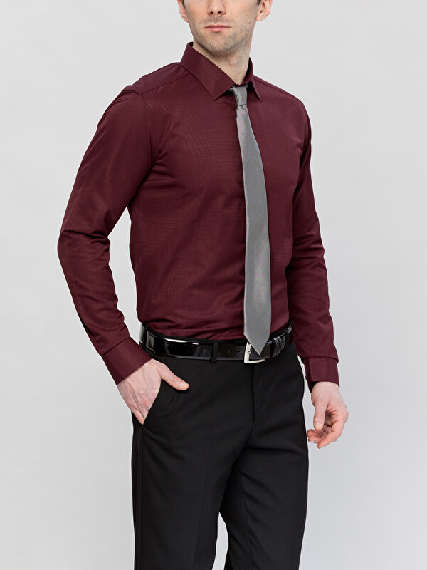 LCW BUSINESS Man Bordeaux Shirt - 6Y6455Z8-DSE - LC Waikiki