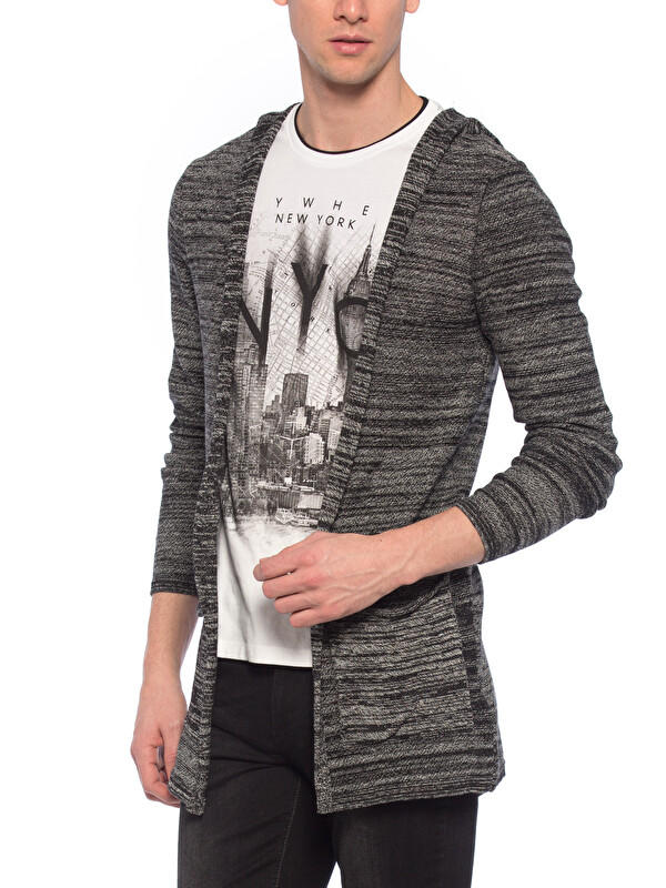 XSIDE Man Black Cardigan