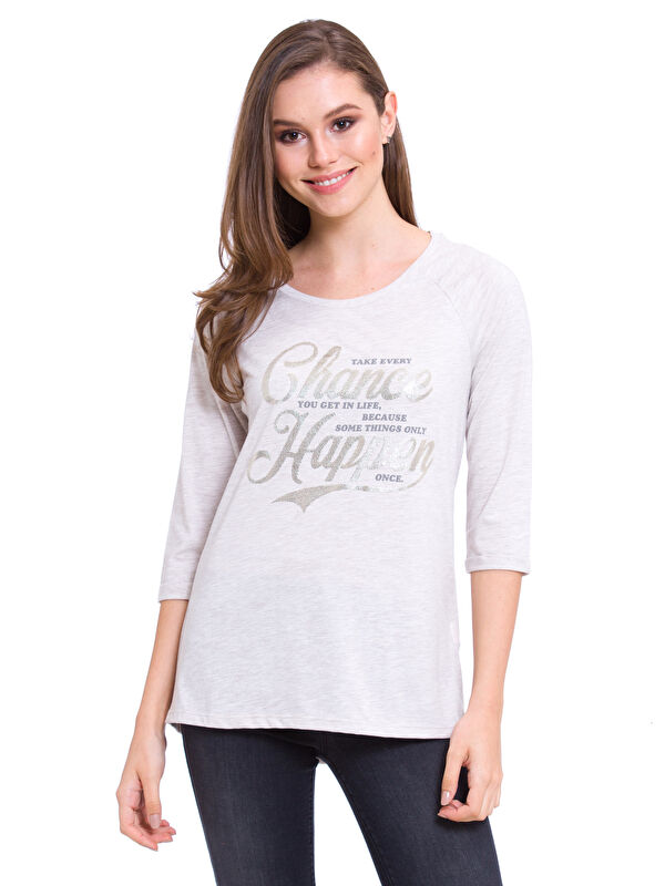 LCW Vision Standard Fit Printed Women's T-Shirt