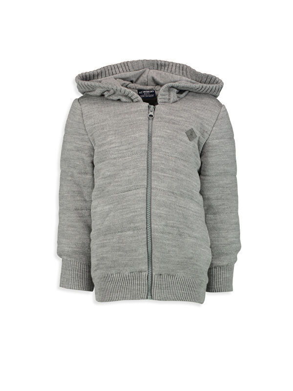 LCW Kids Standard Fit Kapüşonlu Erkek Çocuk Triko Hırka