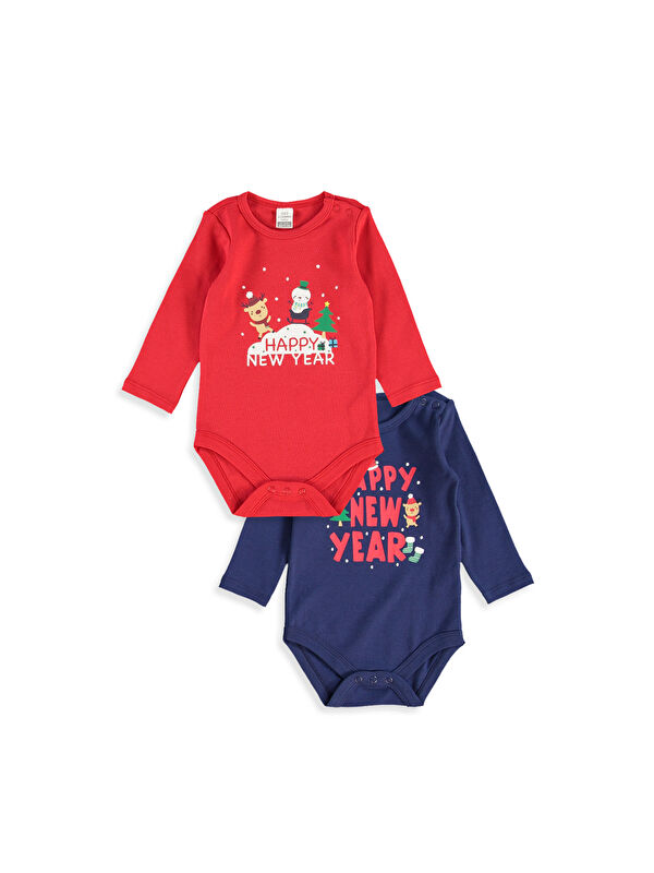 LCW baby Унисекс Червено Боди с щрапки