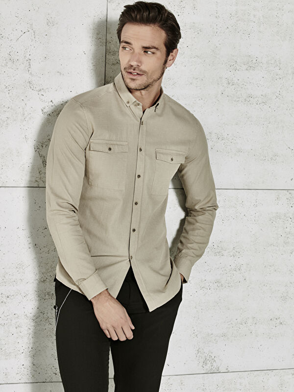 LCW Vision Mann BEIGE Hemd