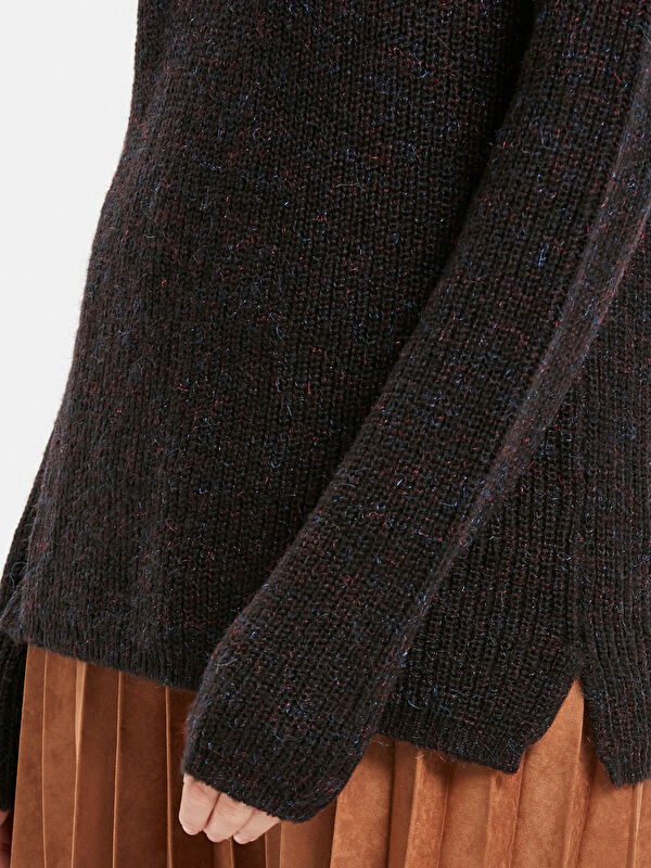 LCWAIKIKI Classic Cowl Neck Figured Tricot Jumper -8W8792Z8