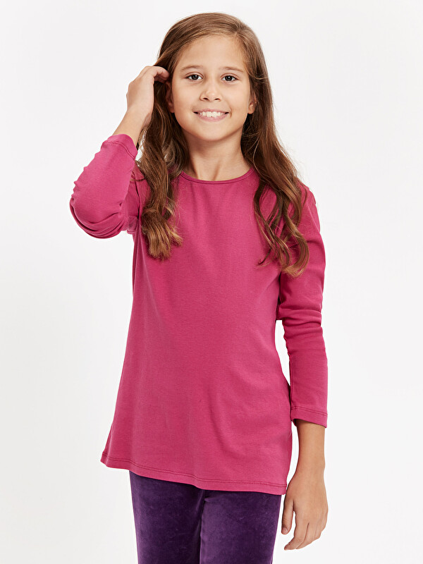 LCW Kids Girl Fuchsia T-Shirt
