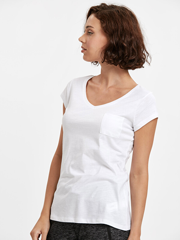 LCW Vision Women Cotton Short Sleeve T-Mobile Detail