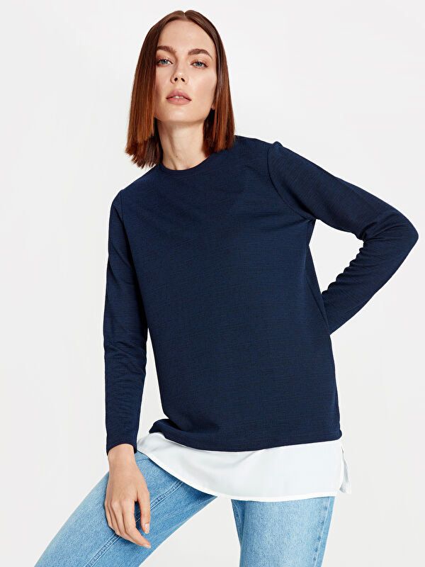 LCWAIKIKI Basic LCW BASİC Crew Neck Long Sleeve Women's T-shirt