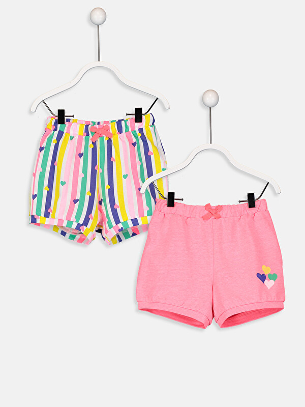 LCW baby شورت وردى طفلة صغيرة