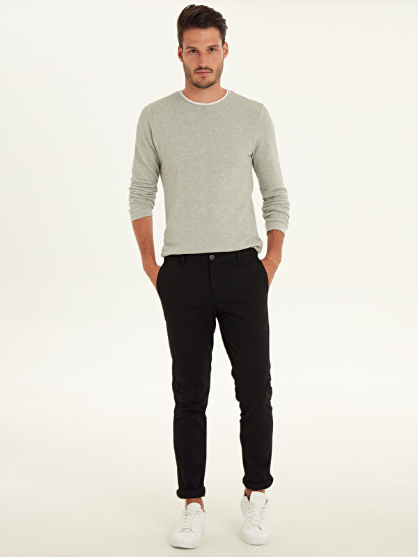 LCWAIKIKI Classic Man Black Chino Trousers