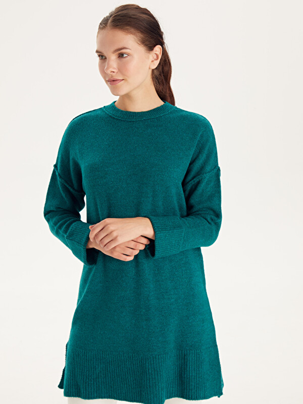 LCW Modest Әйелдерге арналған оверсайз дөңгелек жағалы туника