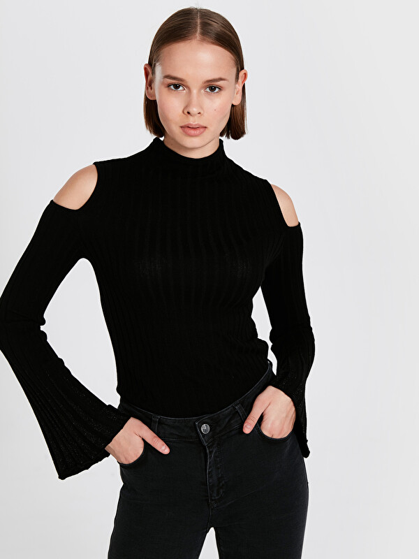 LCW Vision Woman Black Sweater