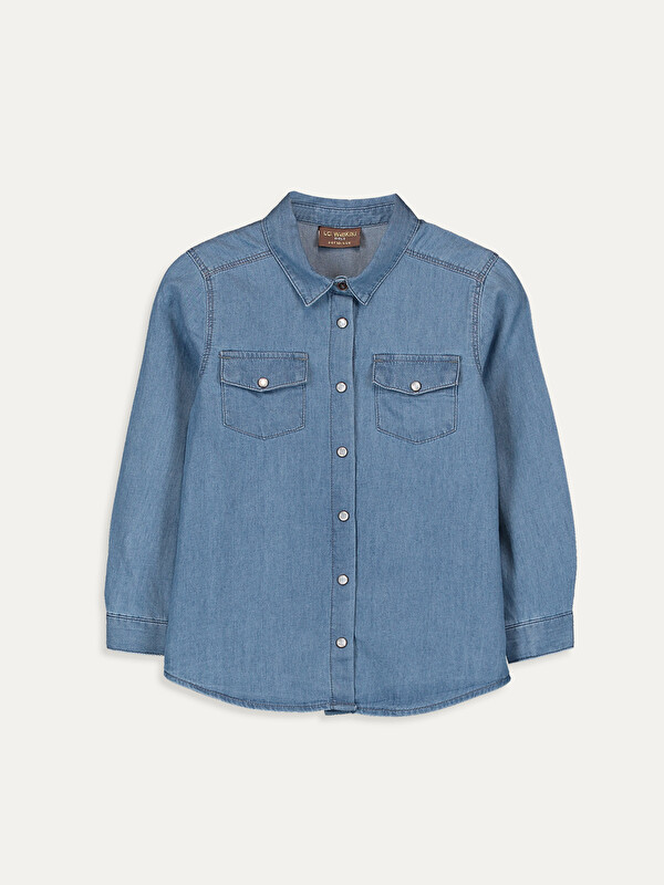 LCW Kids Girl's Long Sleeve Jean Shirt