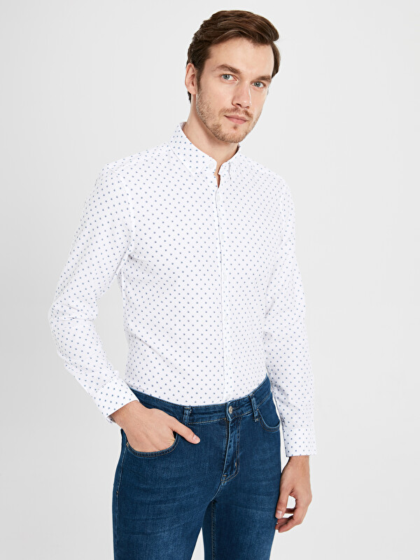 LCWAIKIKI Classic Slim Fit Uzun Kollu Pamuklu Gömlek