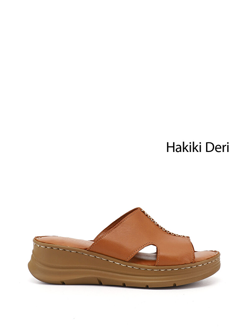 GÖNDERİ(R) Kahverengi Kadın TABA KAHVE MEL. Dolgu Taban Hakiki