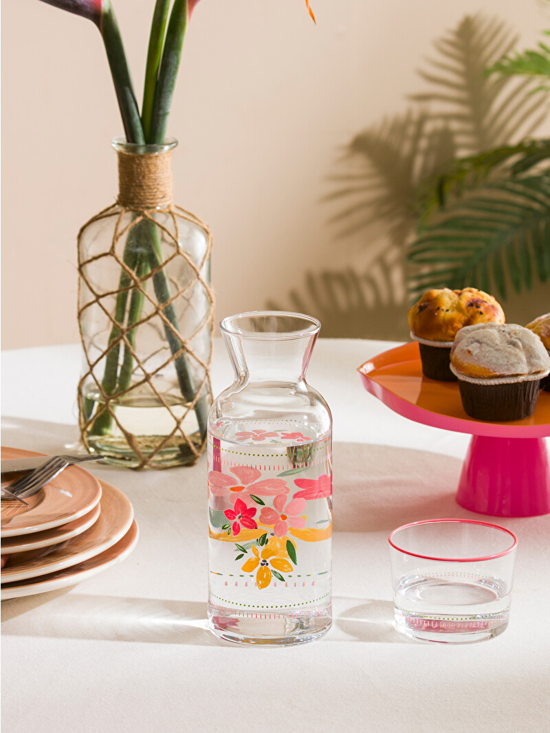 LCW HOME Karışık Çiçek Baskılı Cam Sürahi 700 ml - S4HC92Z8-F9C | LCW