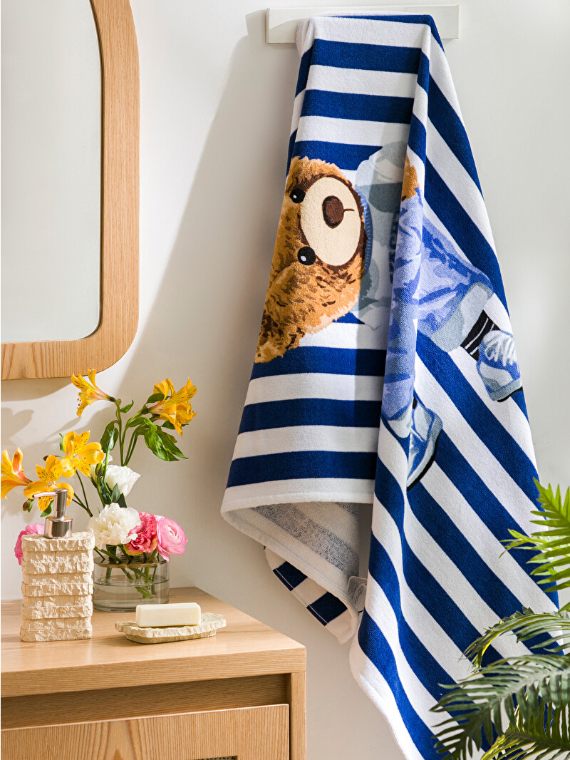 LCW HOME Teddy Bear Printed Beach Towel 70x150 cm - S5KI77Z8-F9C