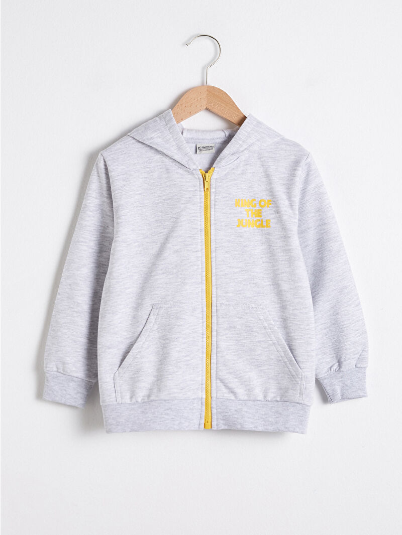 LCW Kids Boy's Zip-Down Hoodie -S14134Z4-LAK - LC Waikiki